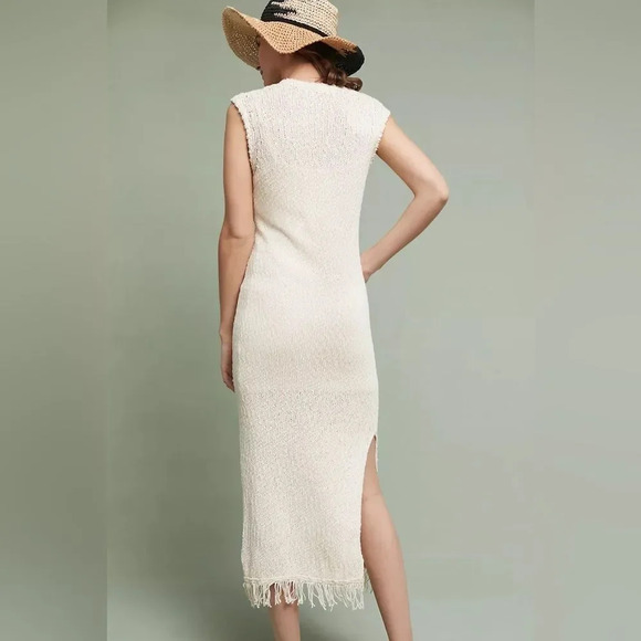 Callahan Fringe Isla Cream Column Dress size small - Picture 11 of 13